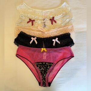 Victoria’s Secret Panty Bundle – Set of 5 (New, Size L, Cheeky/Thong Styles)